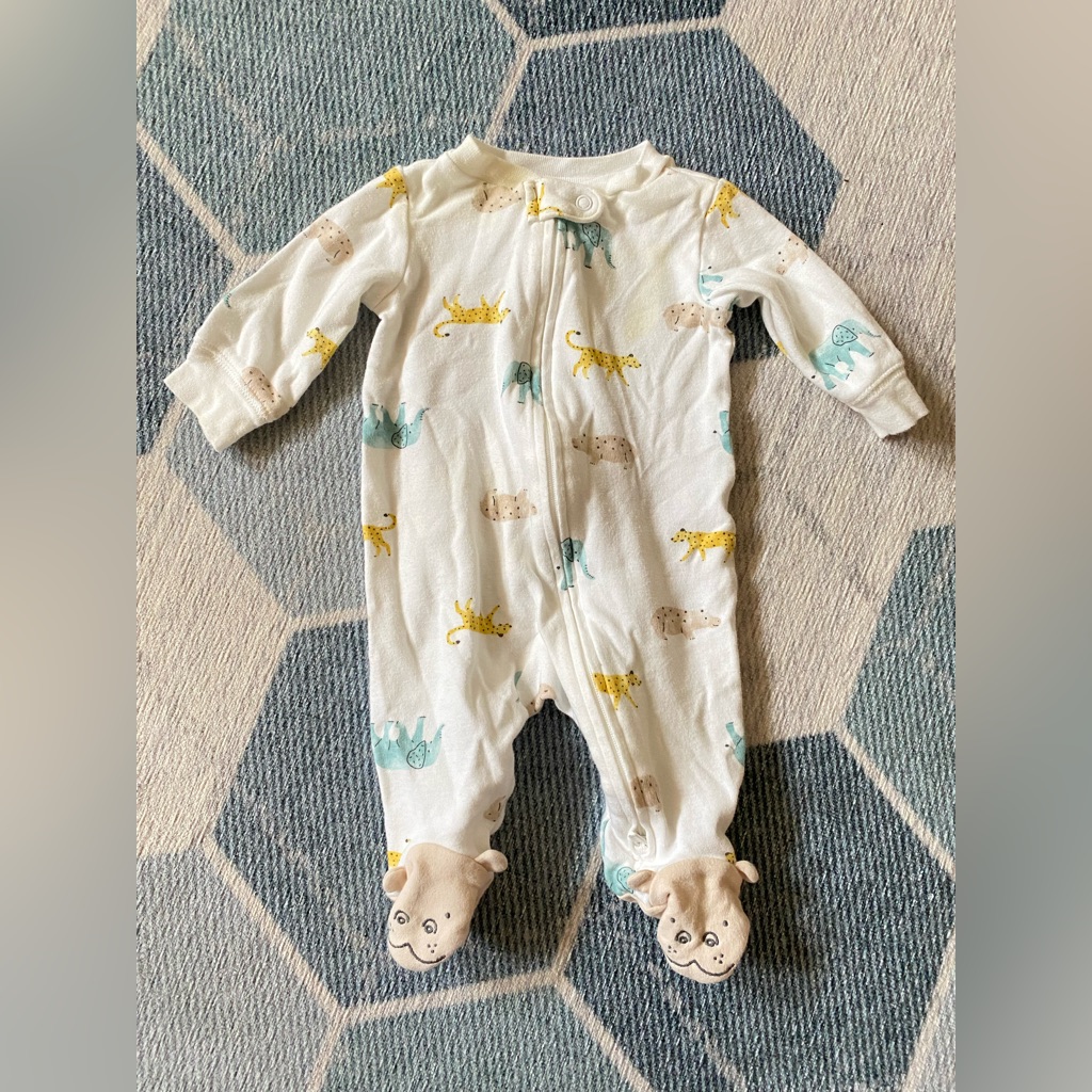 Carter’s Baby Animal Print Cotton Onesie Footie
